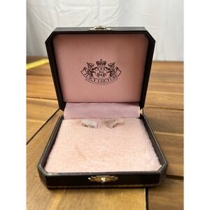 Vintage Juicy Couture Jewelry Box Y2K Pink Velvet Interior w Logo Empty